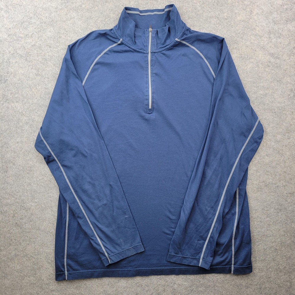 Cloudveil Pullover Mens 2XL Blue 1/4 Zip Long Sleeve Hiking Top Performance